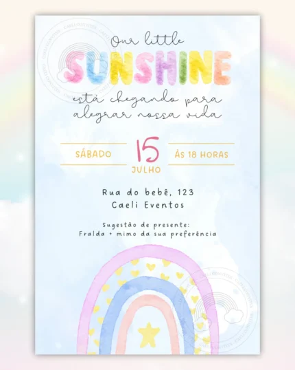 Convite Digital Chá de Bebê Lilás 3