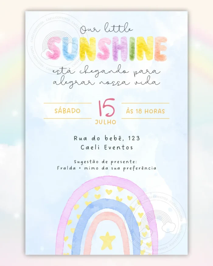Convite Digital Chá de Bebê Lilás 3