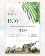 Convite Digital Chá de Bebê Verde 2