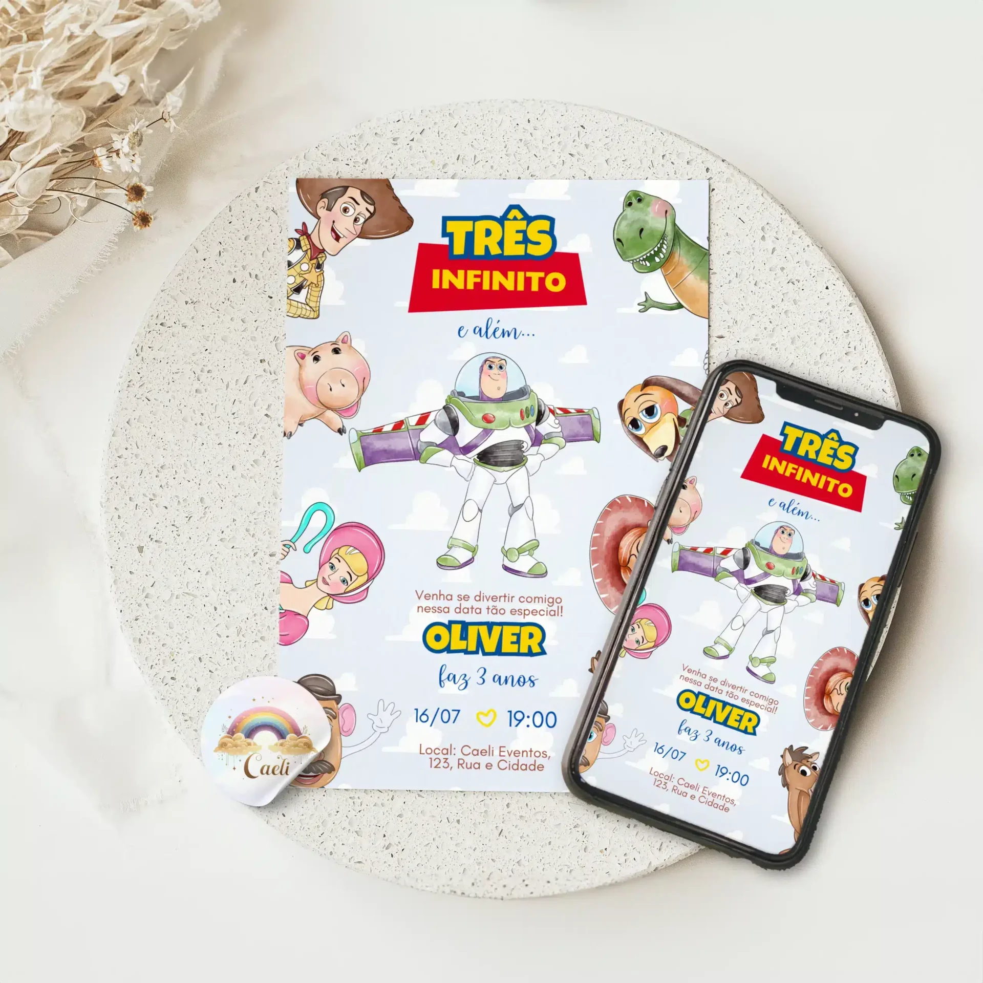 Convite Digital Toy Story 1,toy story