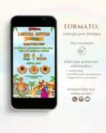 Convite Interativo Bam-Bam e Pedrita