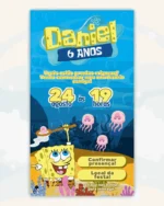 Convite Bob Esponja Menino 1
