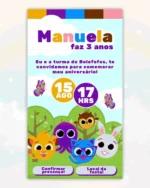 Convite Interativo Bolofofos Candy