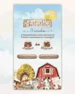 Convite Interativo Bosque Encantado,Convite Interativo Fazendinha Rosa