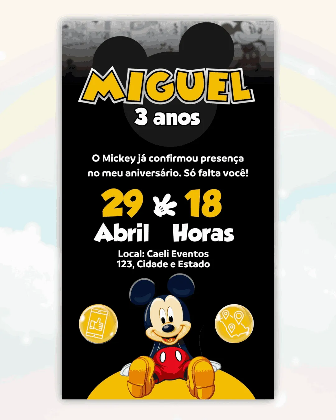 Convite Interativo Mickey