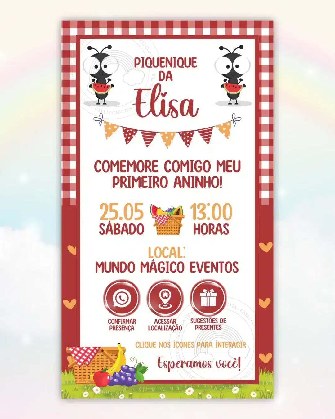 Convite Interativo Picnic