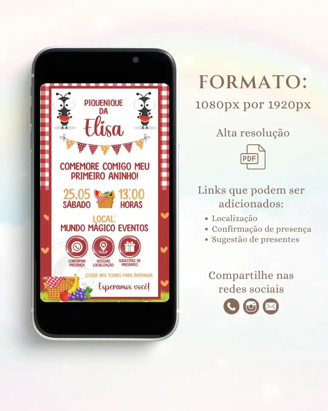 Convite Interativo Picnic