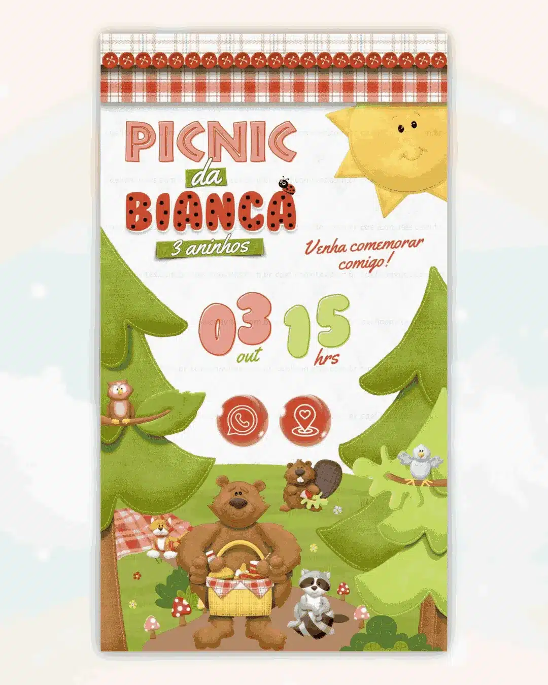 Convite Interativo Picnic