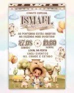 Convite Digital Fazendinha Menino Versão 5