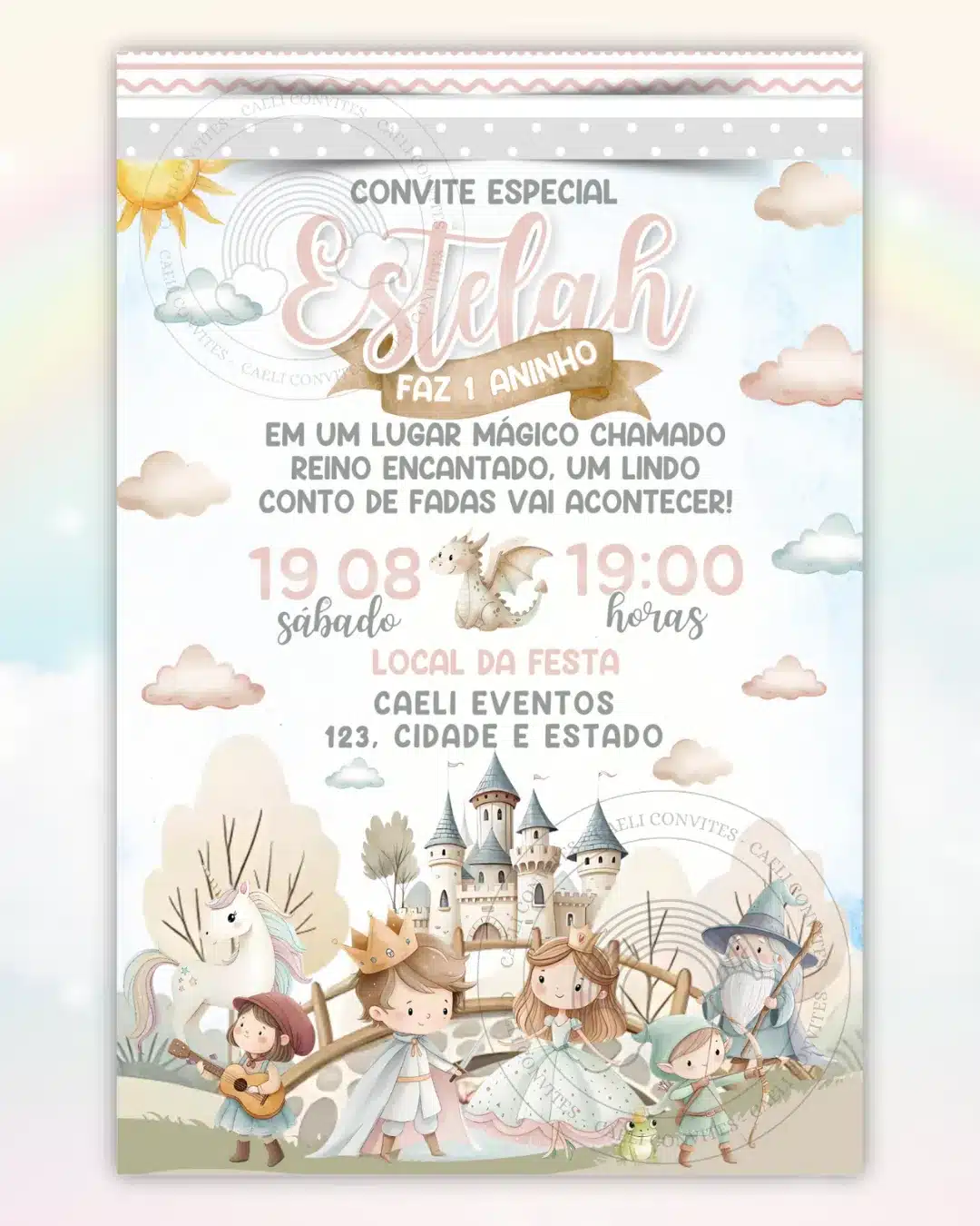 Convite Digital Princesas da Disney 3