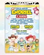 Convite Digital Toy Story 1,toy story