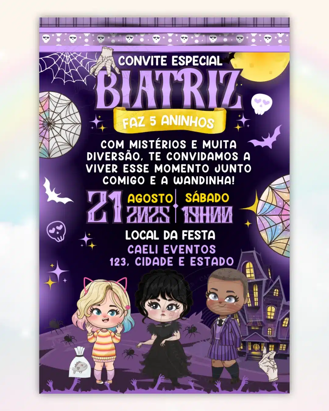 Convite Digital Wandinha