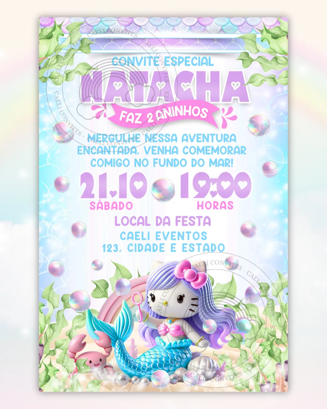 Convite Animado Hello Kitty 1