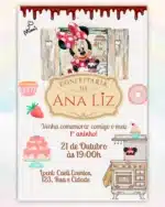 Convite Minnie Vermelha