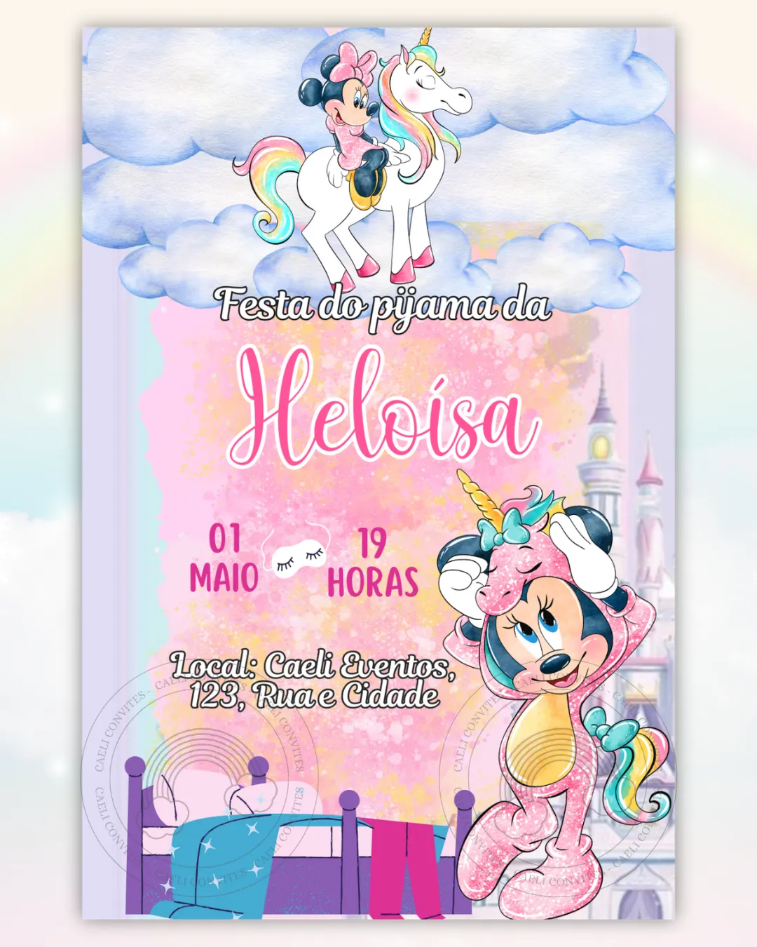 Convite Minnie Vermelha