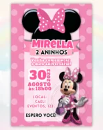 Convite Minnie Rosa