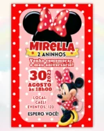 Convite Minnie Vermelha