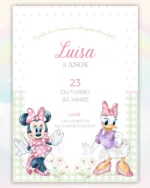 Convite Minnie Rosa