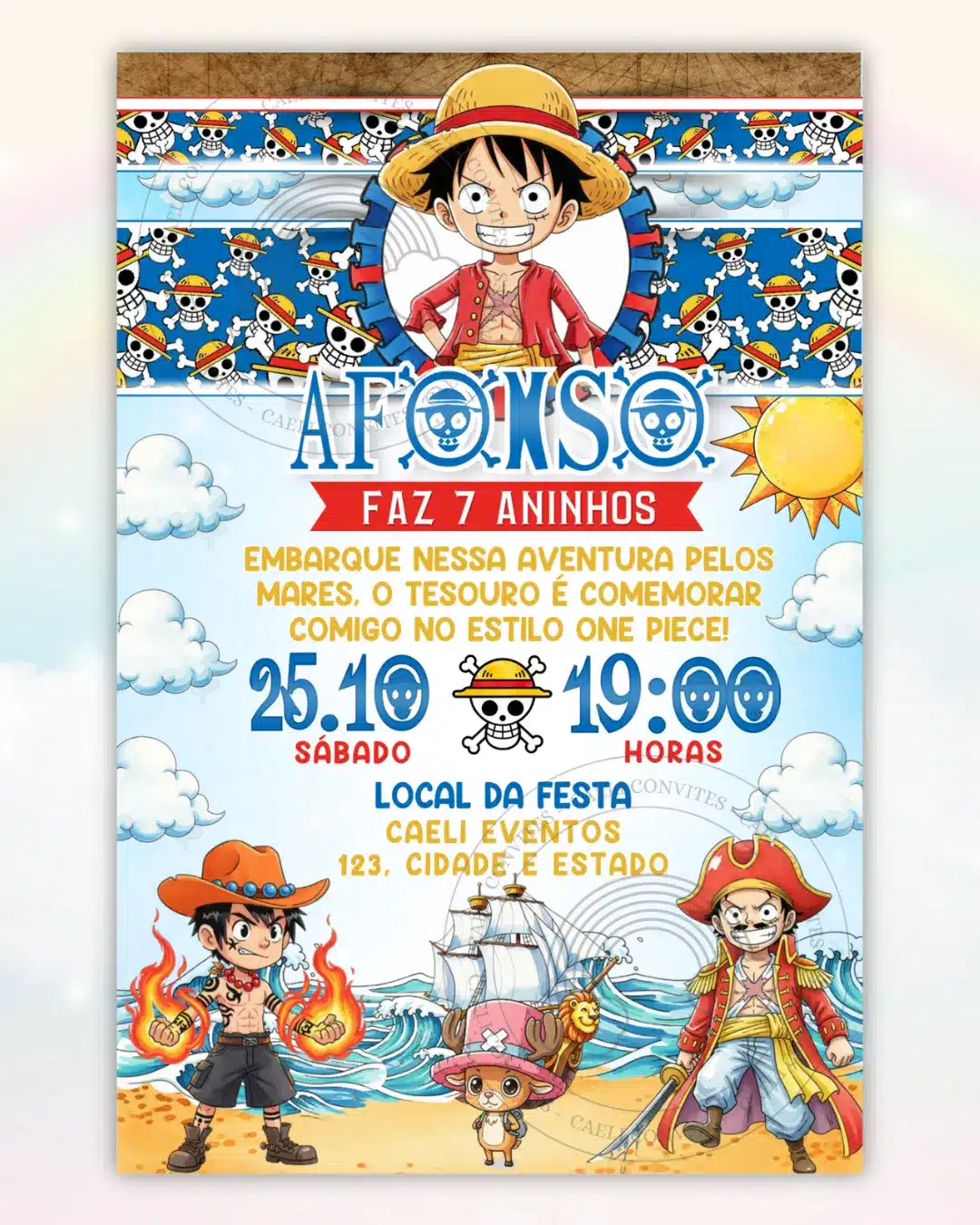 Convite Digital Fazendinha Rosa