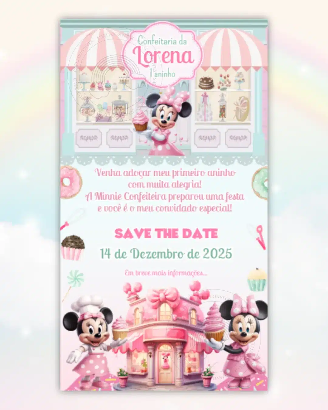 Convite Minnie Vermelha