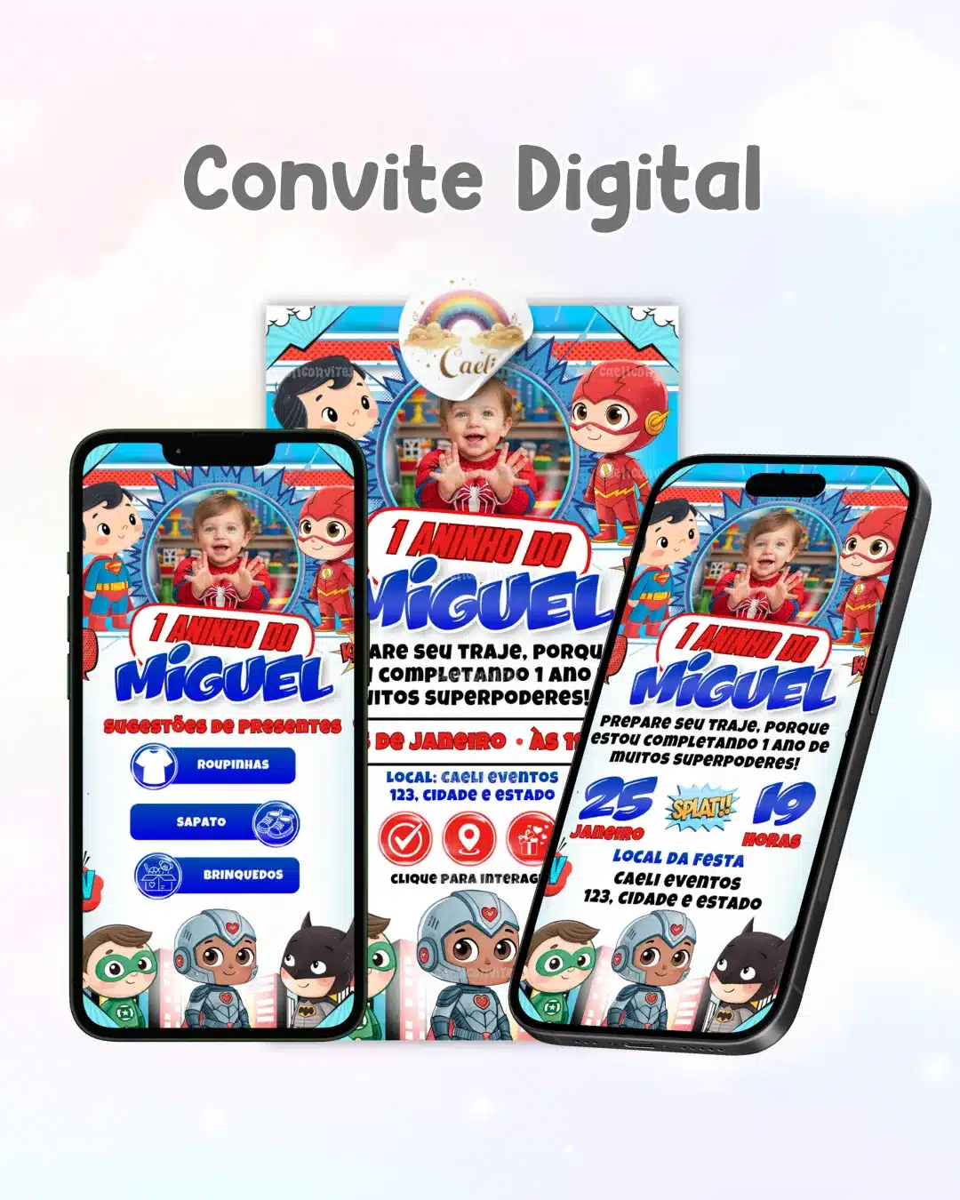 Convite Interativo Vingadores,vingadores,convite vingadores,convite vingadores digital,convite vingadores cute